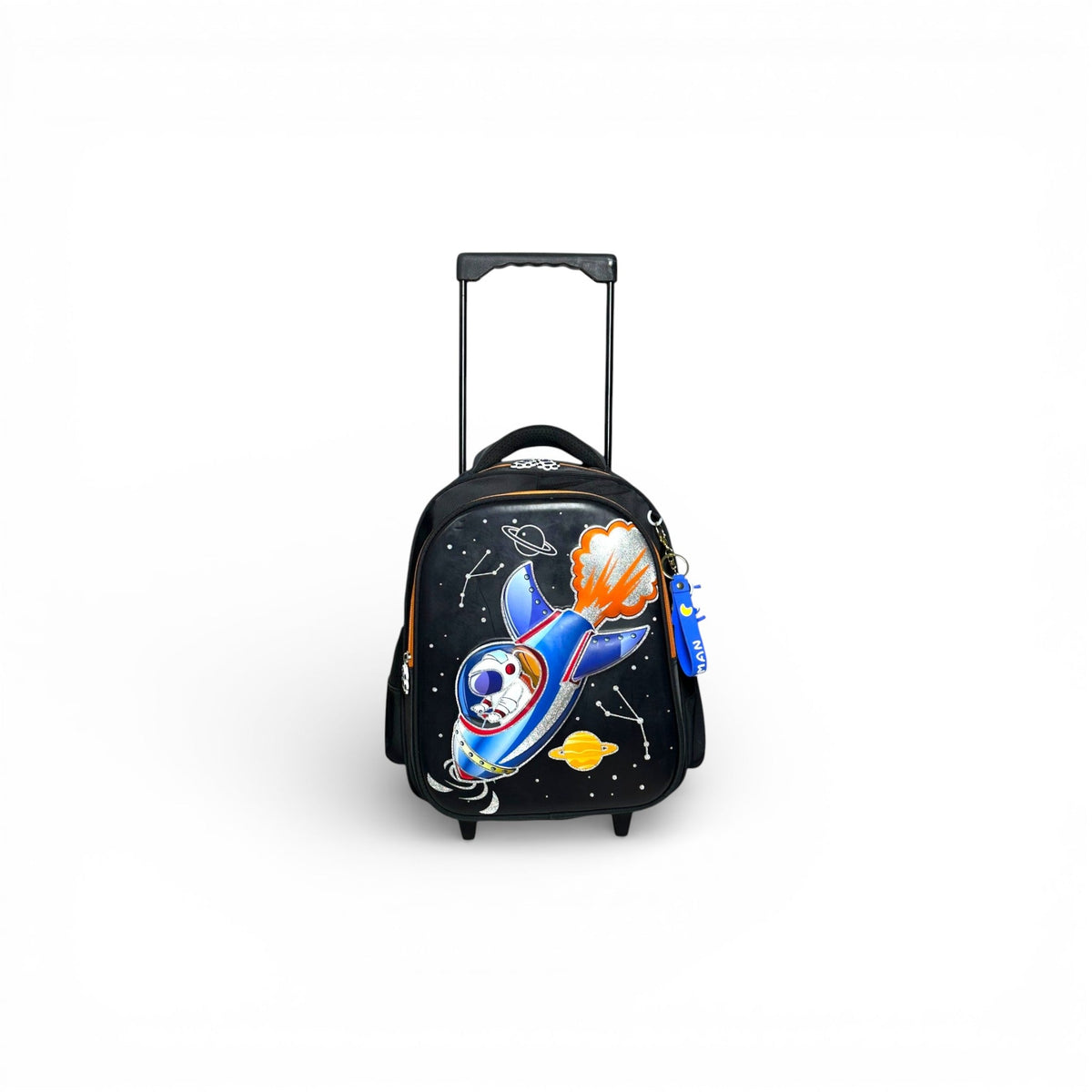 14 Inch 3D Space Astronaut Trolley Bag For Nursery Till KG Boys ( With Keychain )