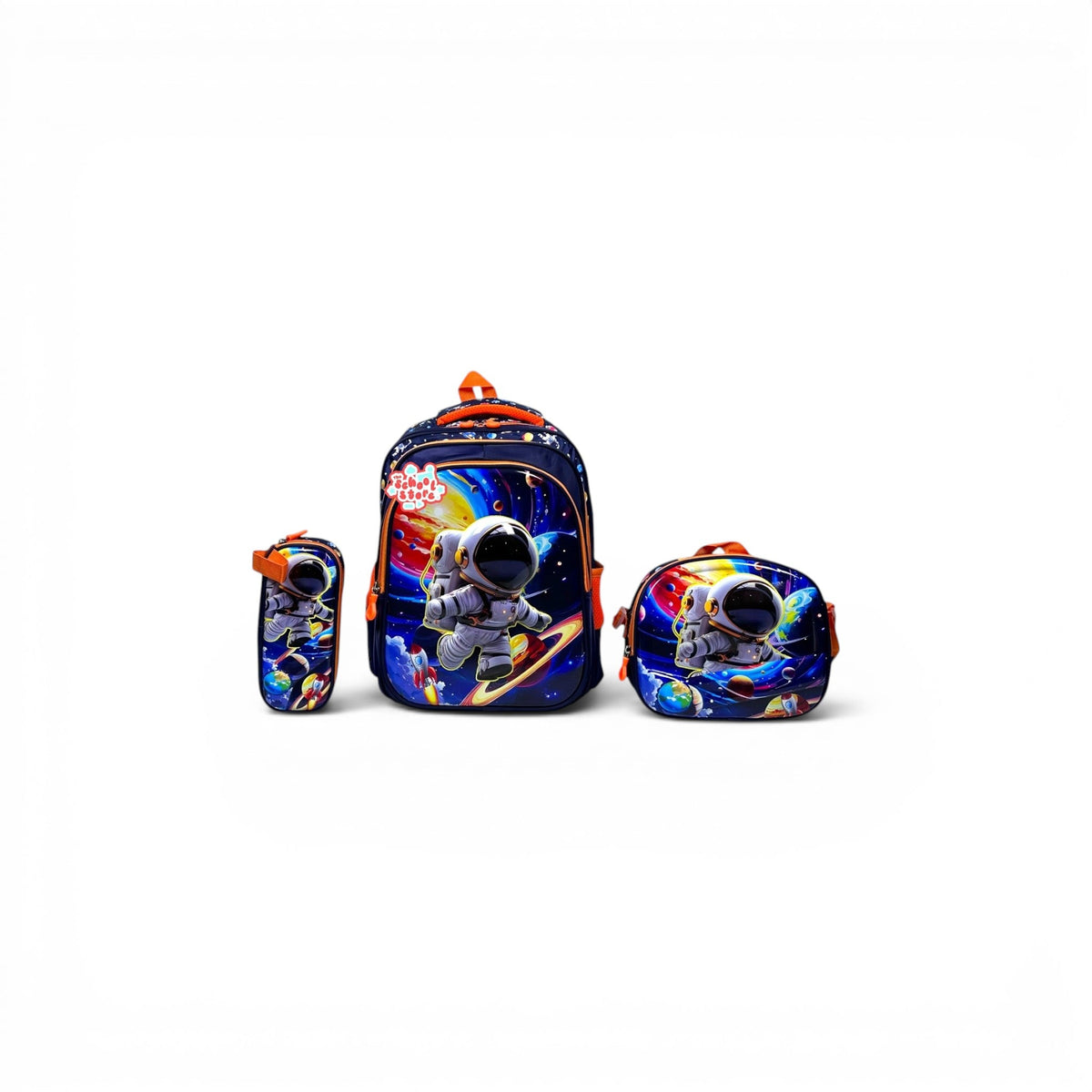 16 Inch 3D Space Astronaut 3 PCS School Bag For Class 1 Till 3 Boys 2368