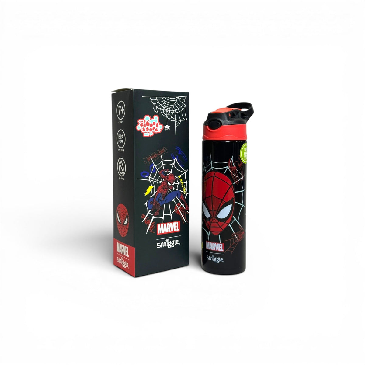 Spiderman Stainless Metal Sipper Water Bottle 520ML