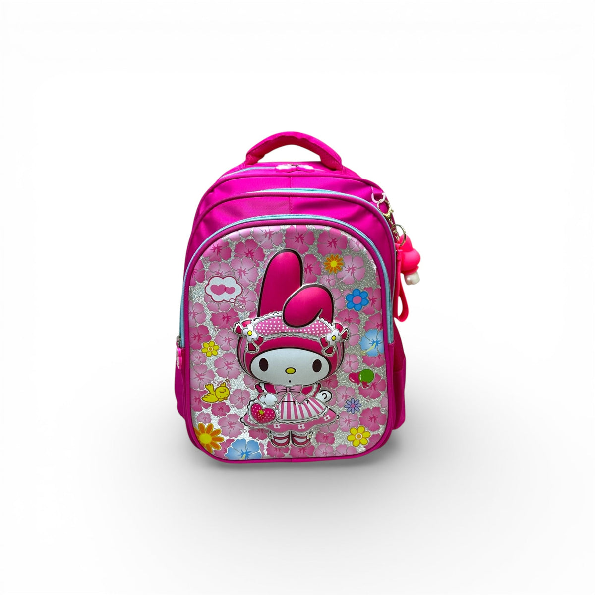 16 Inch 3D Melody School Bag For Grade 1 Till 3 Girls ( With Keychain )
