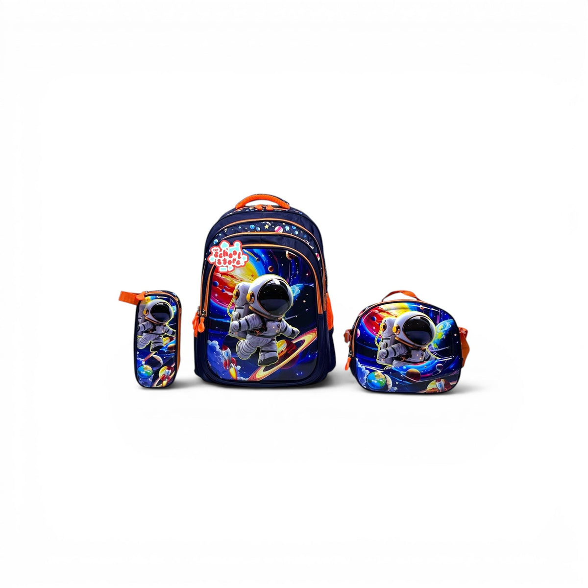 18 Inch 3D Space Astronaut 3 PCS School Bag For Class 4 Till 7 Boys 2388