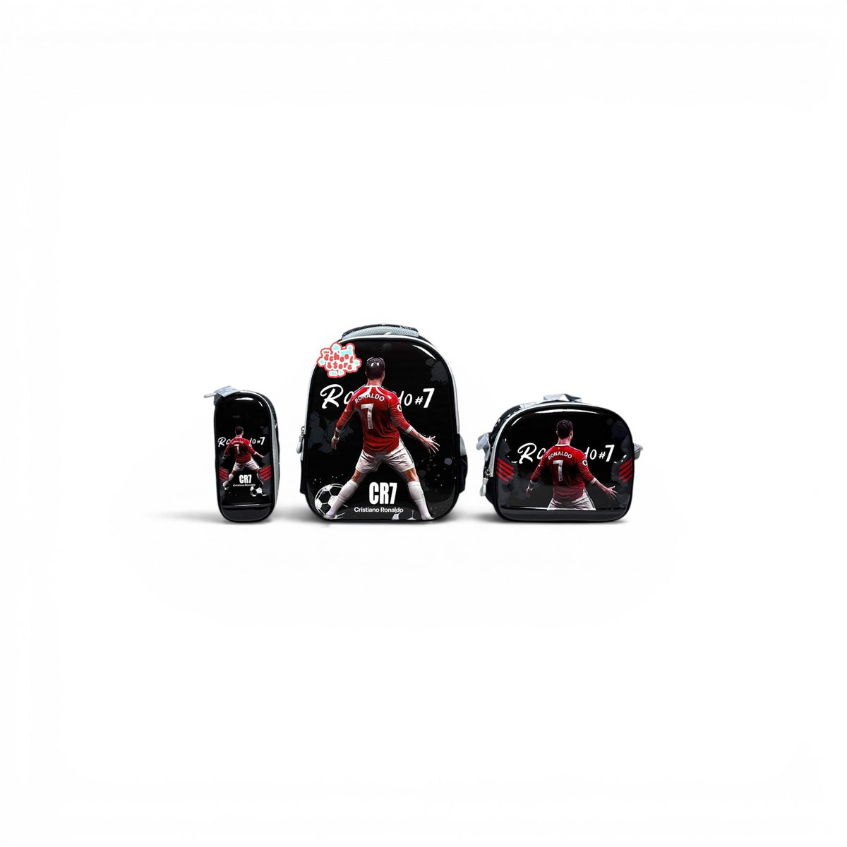 14 Inch 3D Cristiano Ronaldo 3 PCS School Bag For Nursery Till KG Boys 2328-13