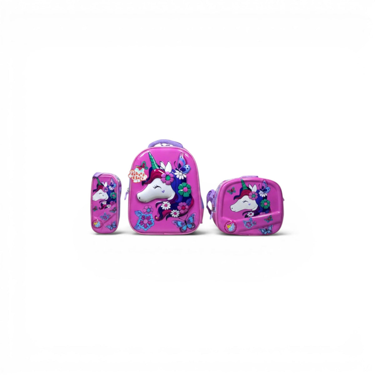 14 Inch 3D Unicorn 3 PCS School Bag For Nursery Till KG Girls 2328-13