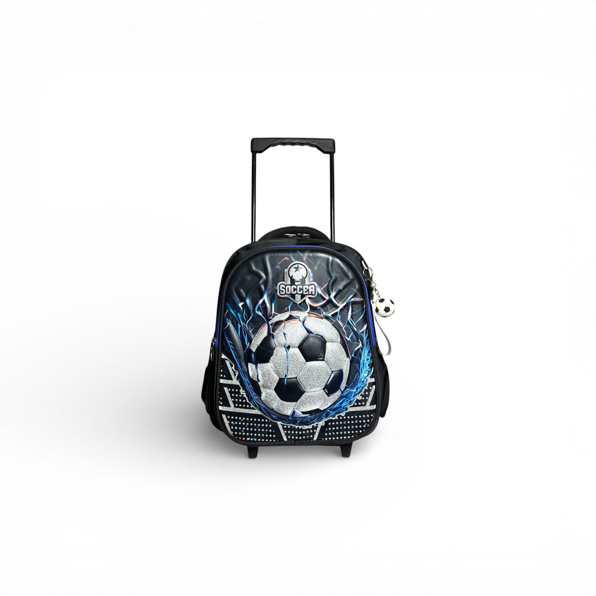 14 Inch 3D Football Trolley Bag For Nursery Till KG Boys ( With Keychain )