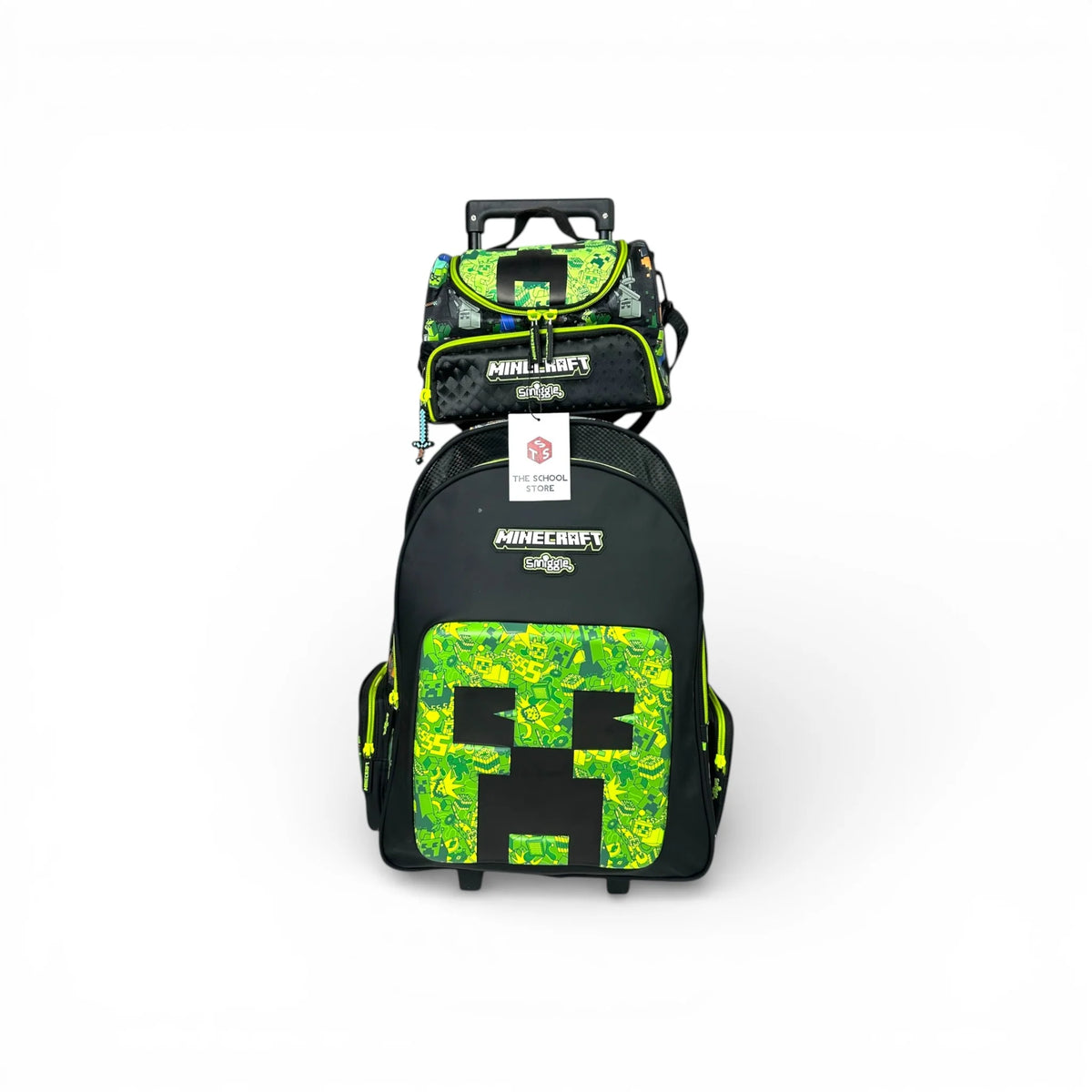 Original Minecraft 2 piece Trolley Bag bundle For Grade 1 Till 5 Boys