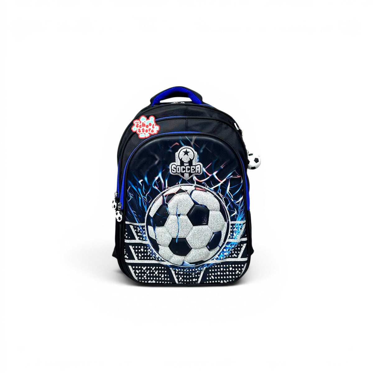 16 Inch 3D Football School Bag For Grade 1 Till 3 Boys ( With Keychain ) 2616