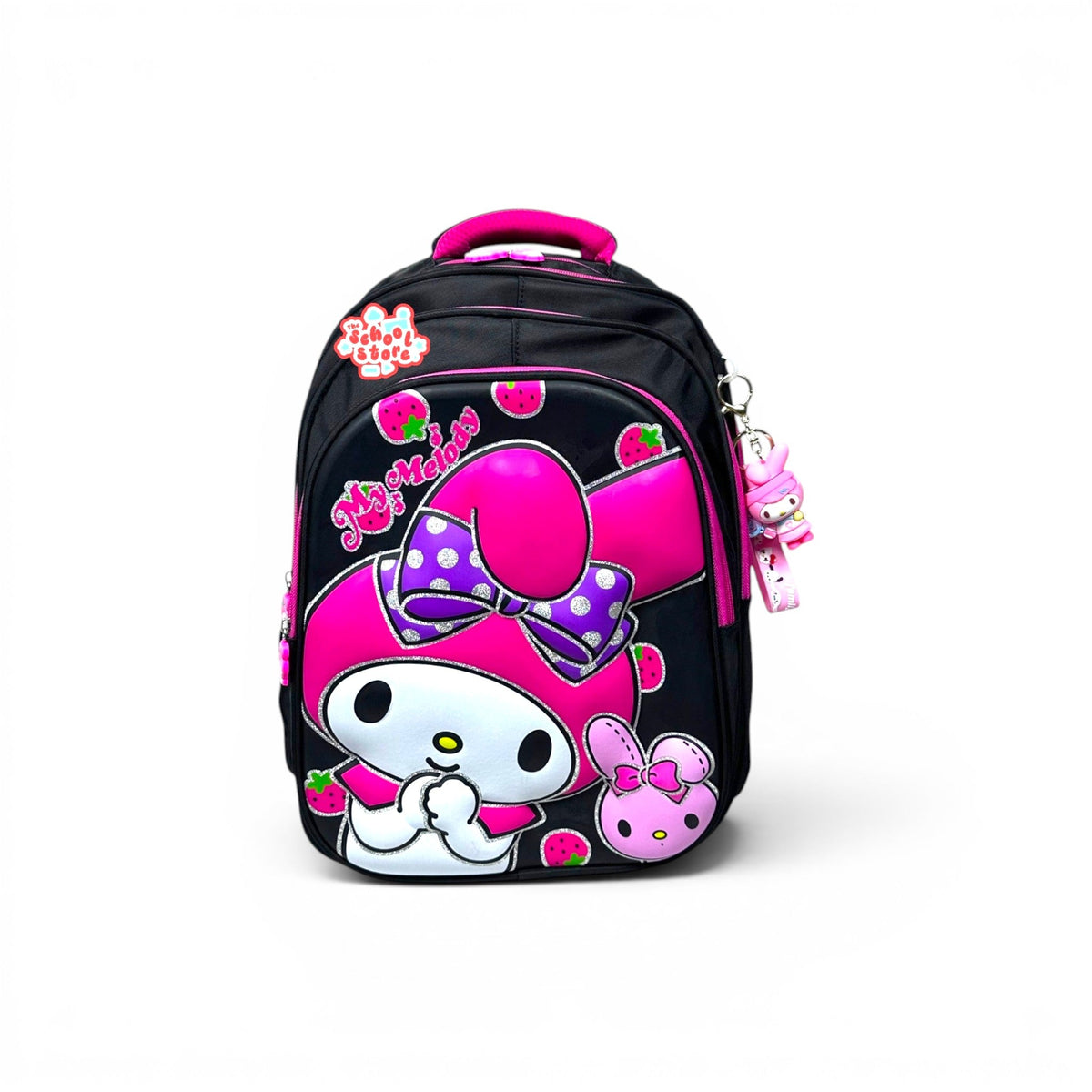 18 Inch 3D Melody School Bag For Grade 4 Till 7 Girls ( With Keychain ) 2618