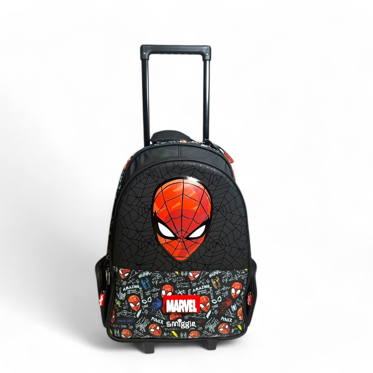 Original 20 Inch Spiderman Trolley School Bag Original for Grade 1 Till Grade 5 Boys