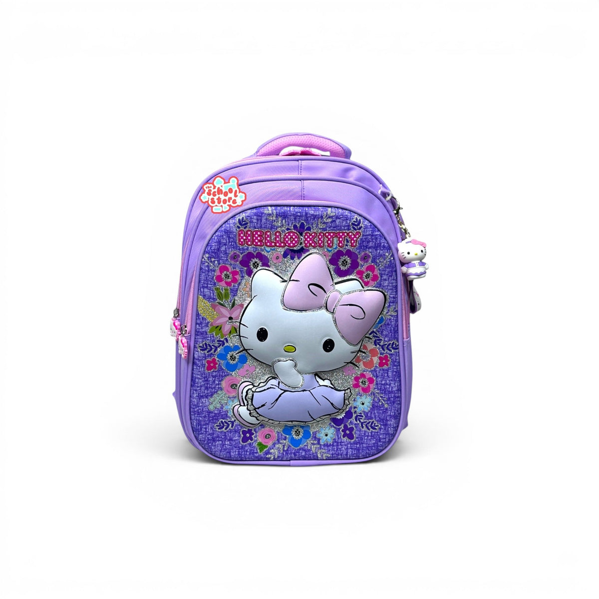 16 Inch 3D Hello Kitty School Bag For Grade 1 Till 3 Girls ( With Keychain ) 2616