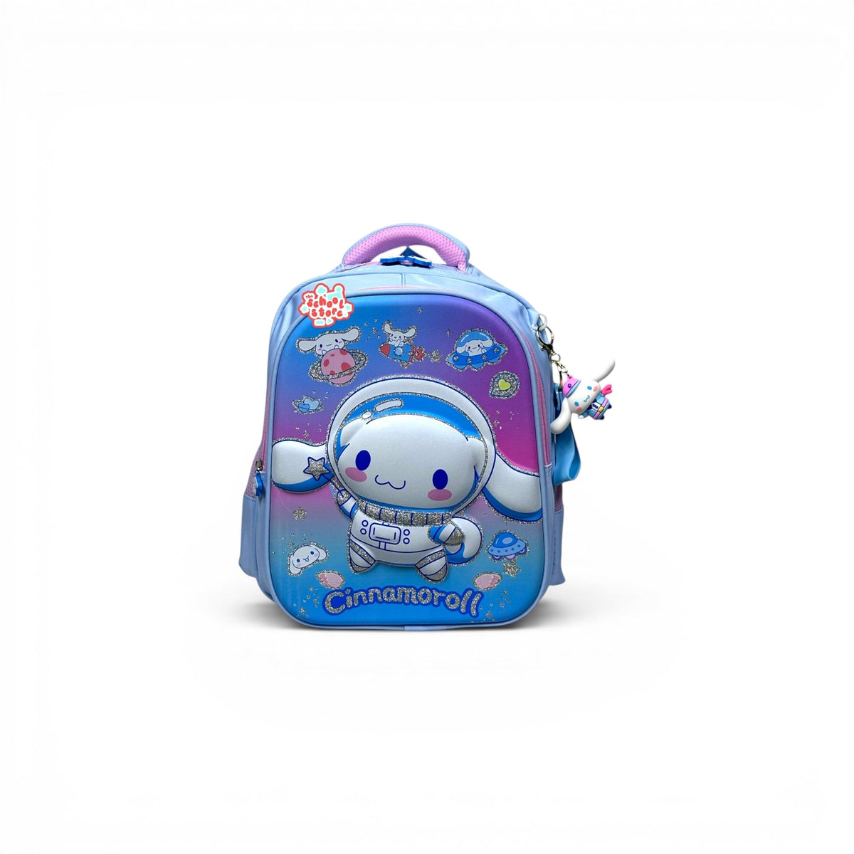 14 Inch 3D Cinnamoroll School Bag For Nursery Till KG Girls ( With Keychain ) 2614