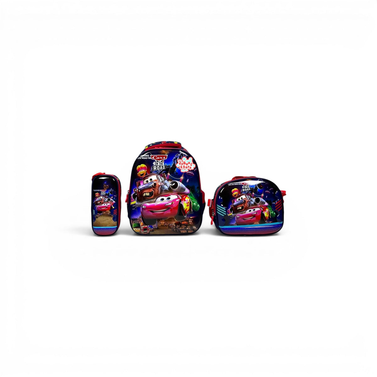 14 Inch 3D McQueen 3 PCS School Bag For Nursery Till KG Boys 2328-13