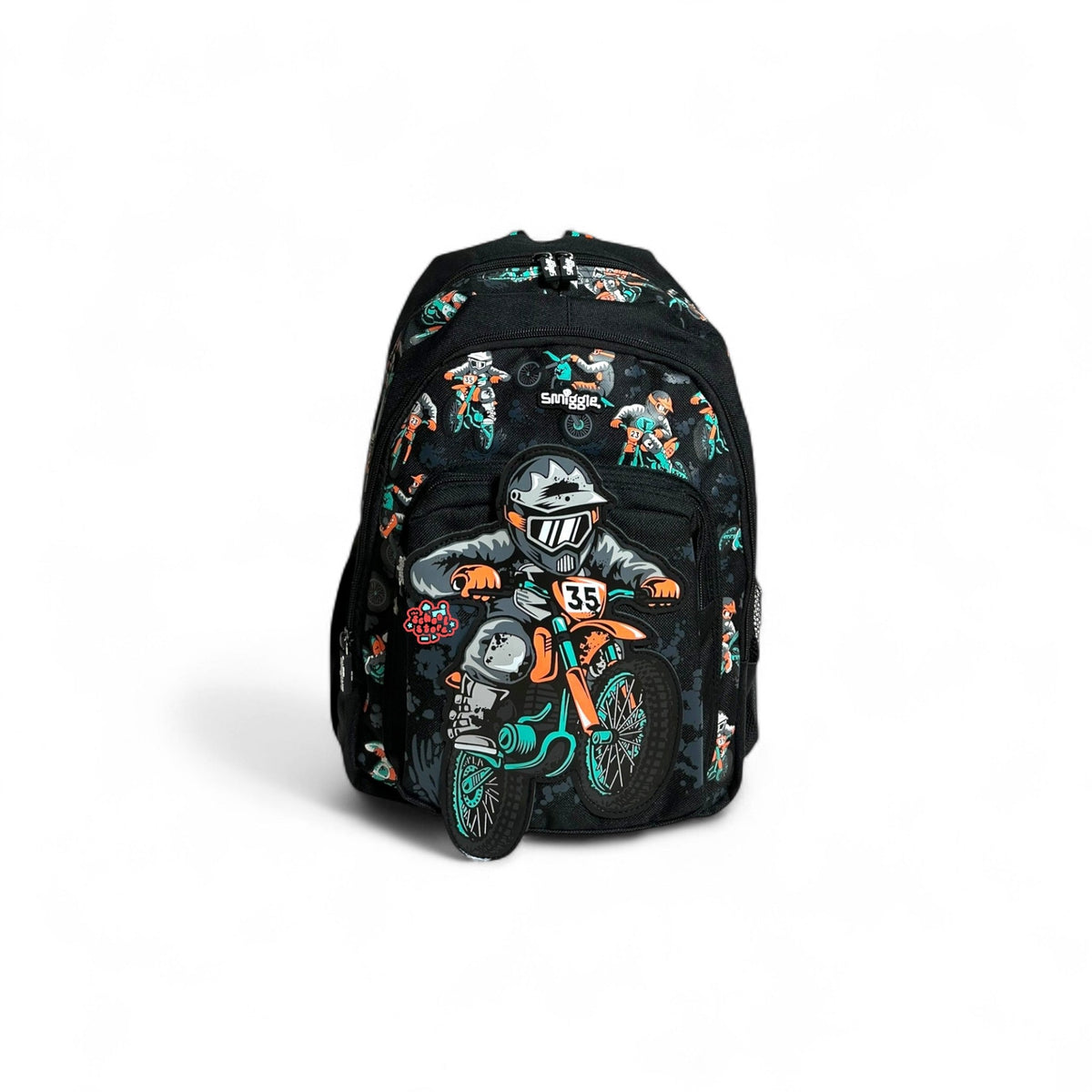Original 14 Inch Motorcycle School Bag for Nursery till KG Boys with Surprise Gift