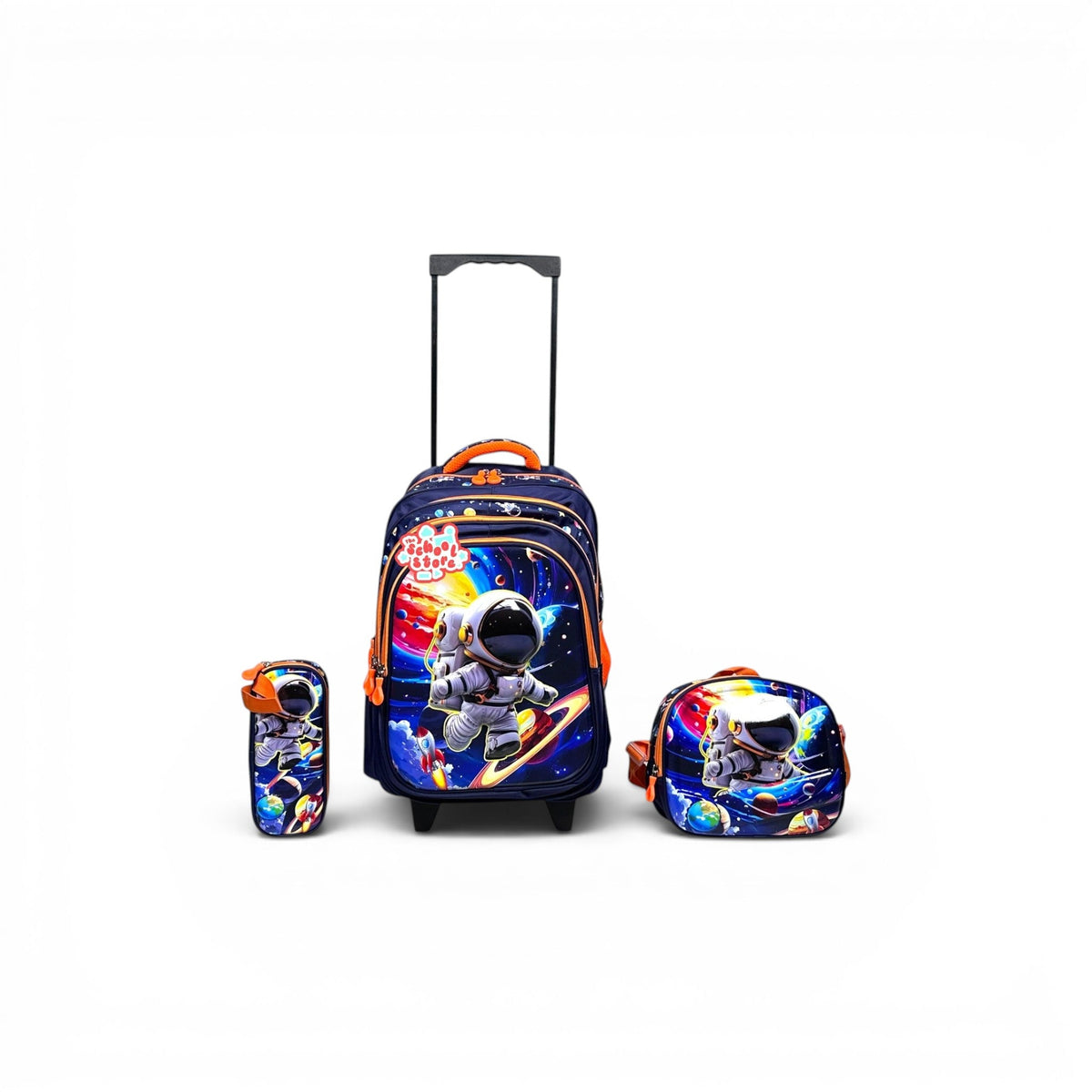 18 Inch 3D Space Astronaut 3 PCS Trolley Bag For Grade 4 Till 8 Boys T-2388-18