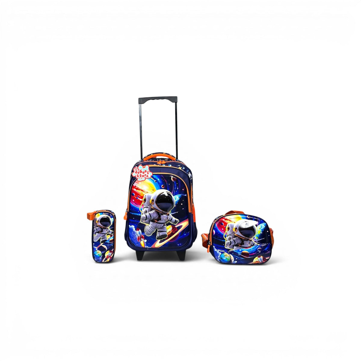 16 Inch 3D Space Astronaut 3 PCS Trolley Bag For Grade 1 Till 3 Boys T-2368-16