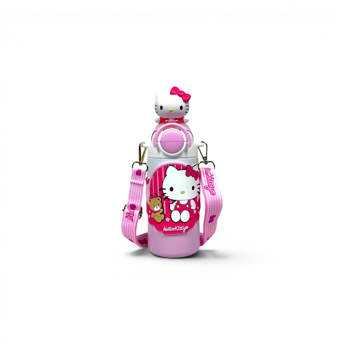 Hello Kitty Stainless Metal Dual Sipper Water Bottle 600ML 3264