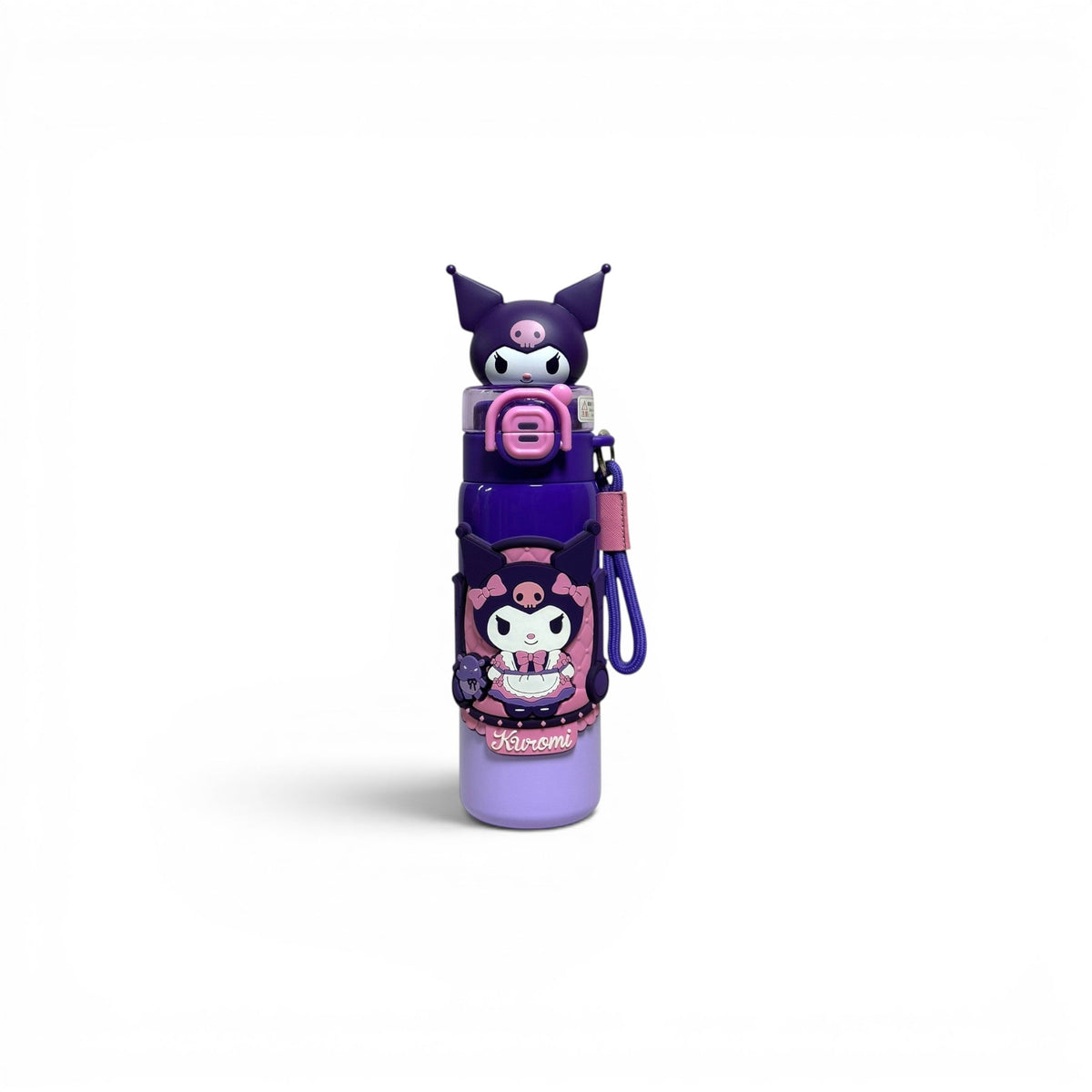 Kuromi Stainless Metal Dual Sipper Water Bottle 560ML 3265
