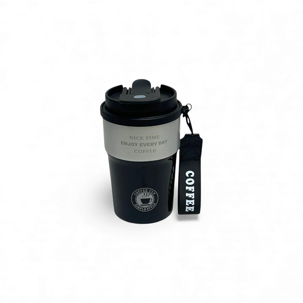 Stainless Metal Dual Sipper Coffee Mug 350ML