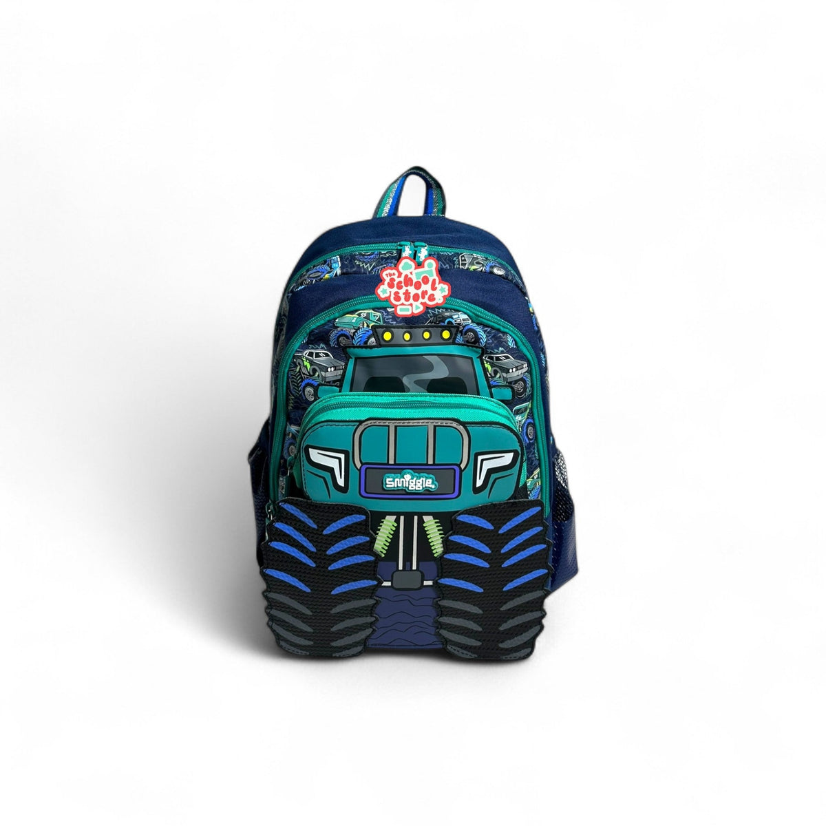 Original 14 Inch Monster Truck School Bag for Nursery till KG Boys with Surprise Gift