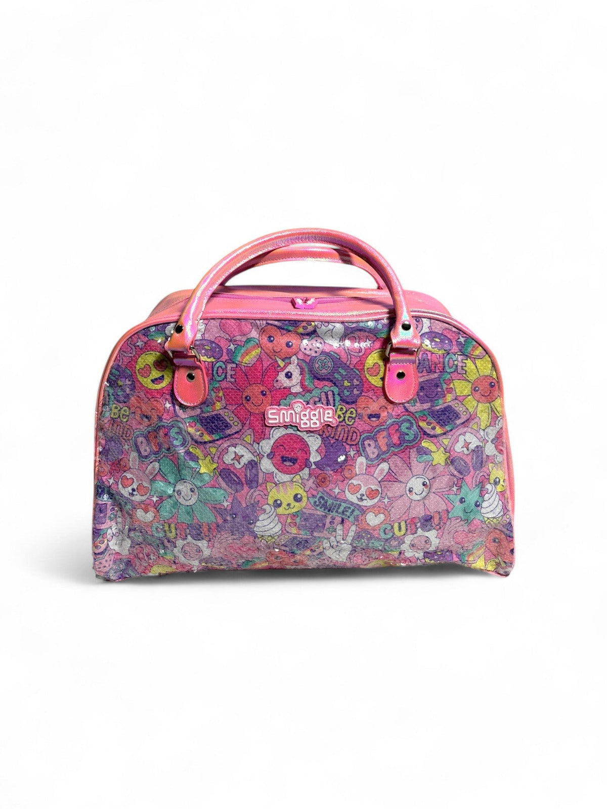 Original 17 Inch Pink Floral Duffle Bag For Girls