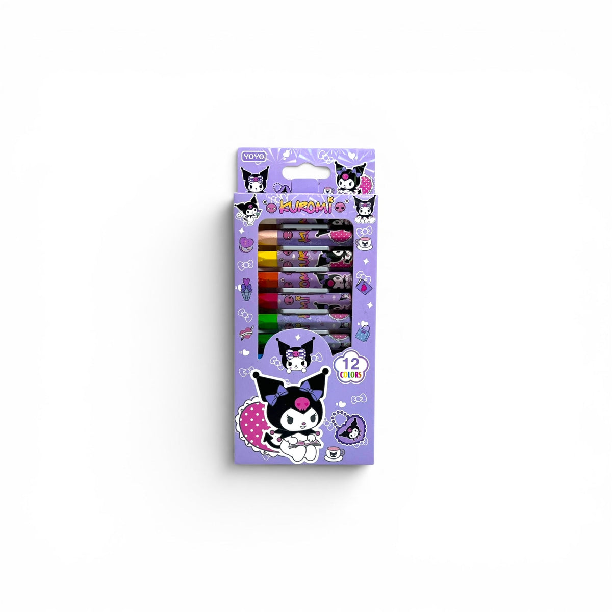 12 Pcs Kuromi Crayons