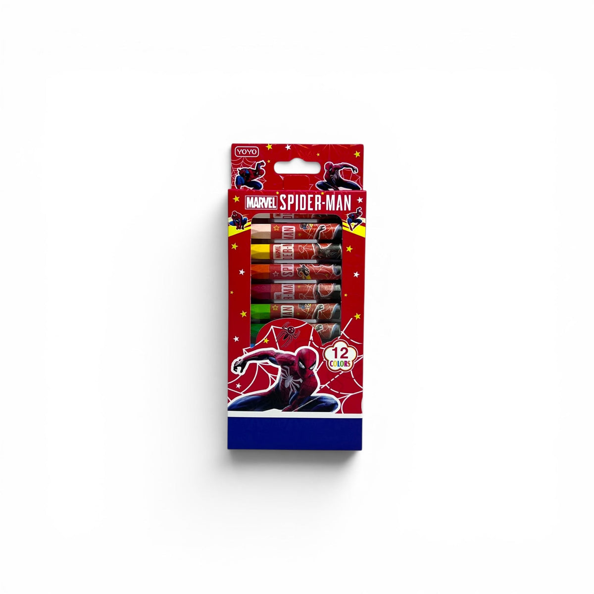 12 Pcs Spiderman Crayons