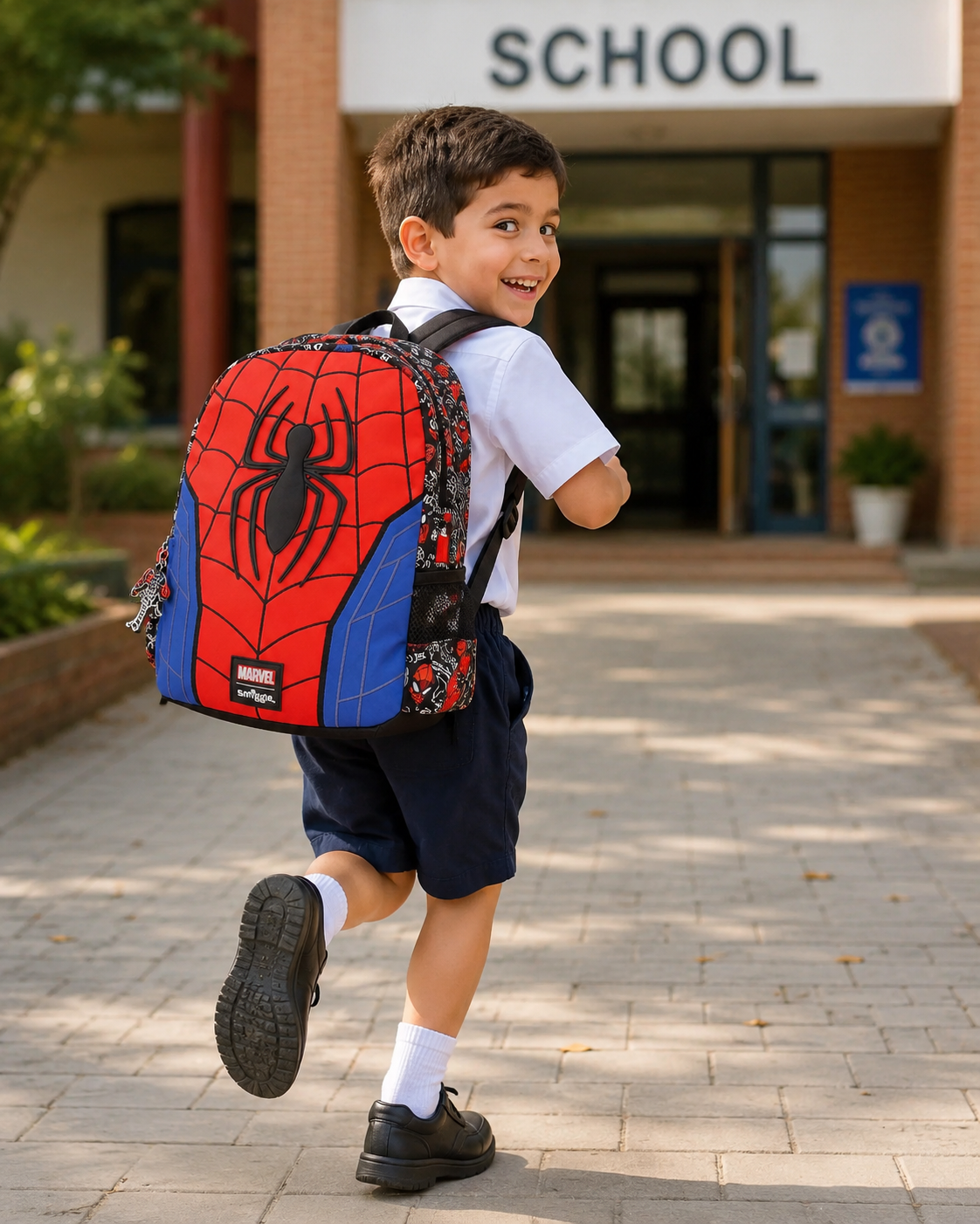 Original 14 Inch Spiderman School Bag for Nursery till Grade KG Boys With Surprise Gift