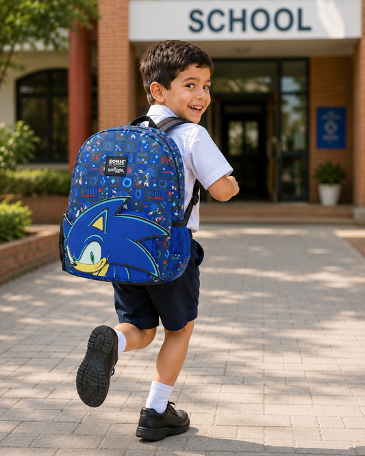 Sonic The Hedgehog Junior Hoodie Backpack By Original For Playgroup to KG Kids