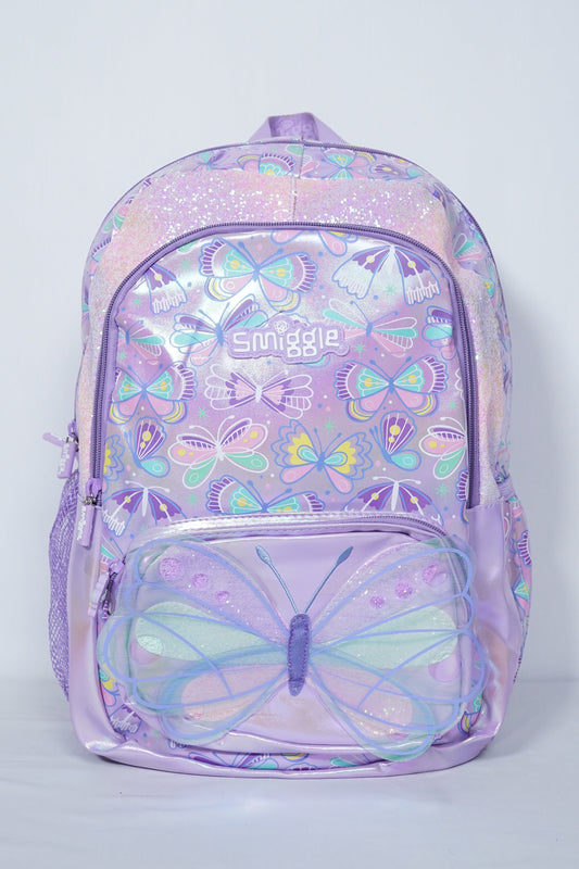 Original 18 Inch Butterfly School Bag For Grade 1 Till Grade 5 Girls