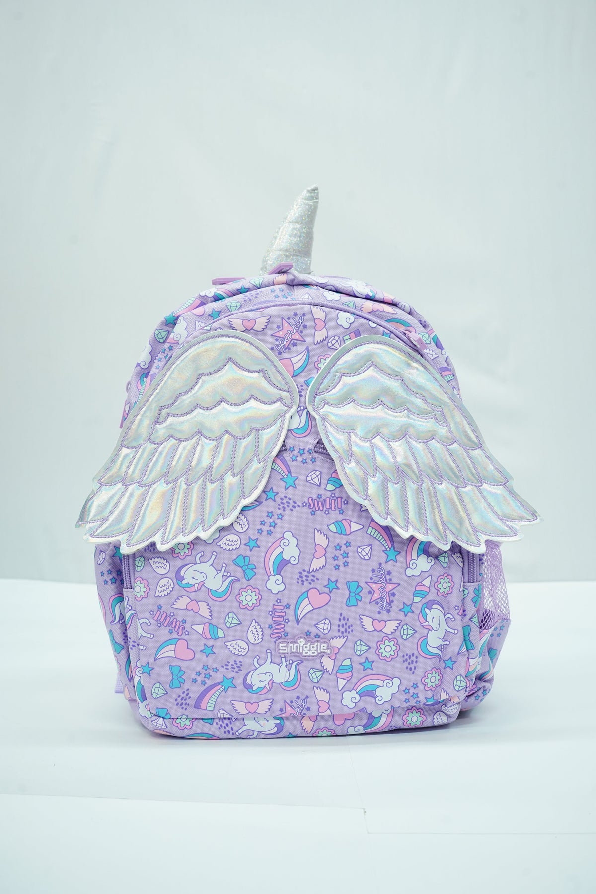 Original 14 Inch Purple Unicorn School Bag for Nursery till Grade KG Girls With Surprise Gift