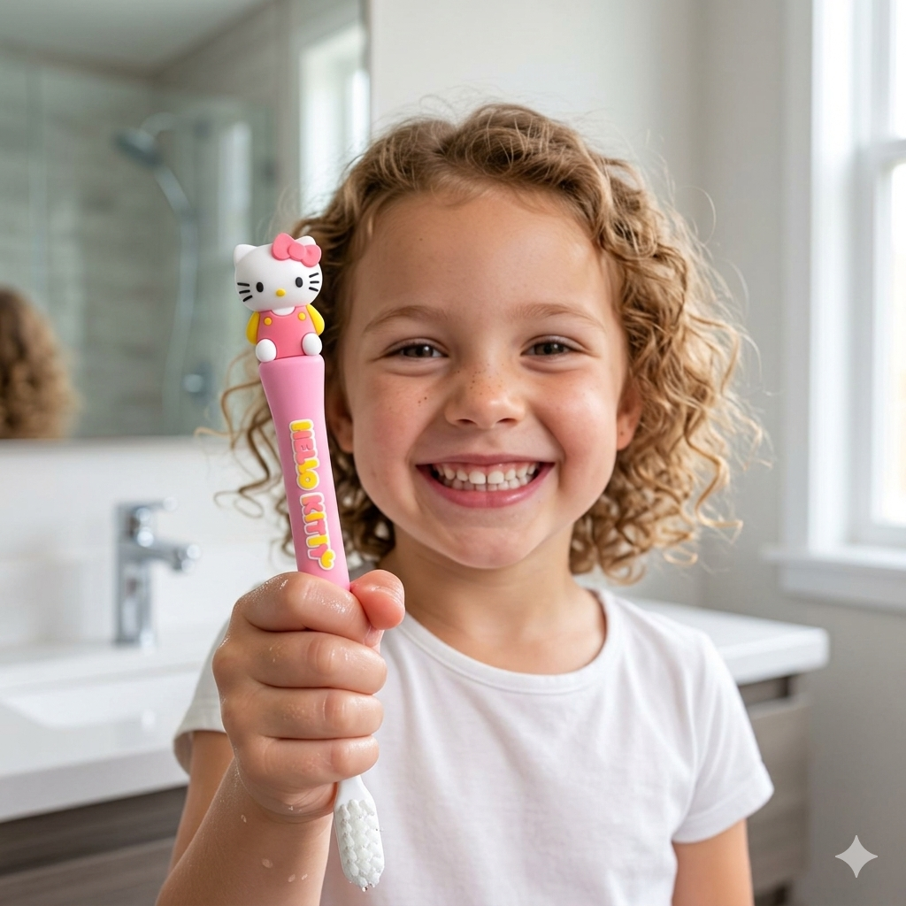 Hello Kitty Soft Flocking Toothbrush