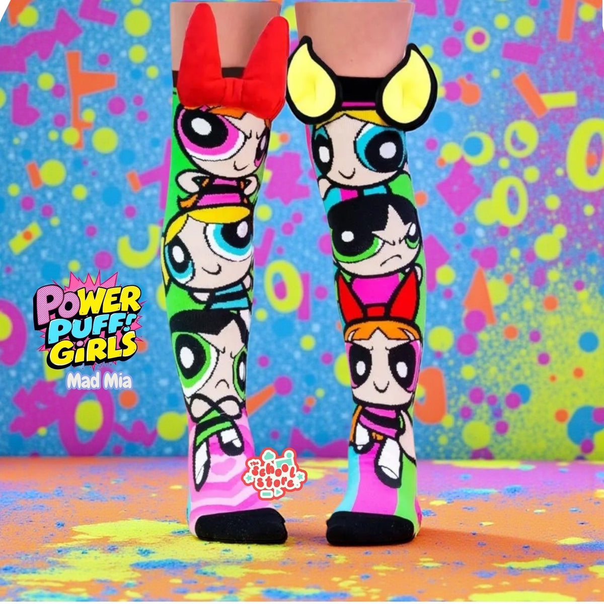 Power Puff Girls Original 3D Socks Mad Mia ( Free size Fits All )