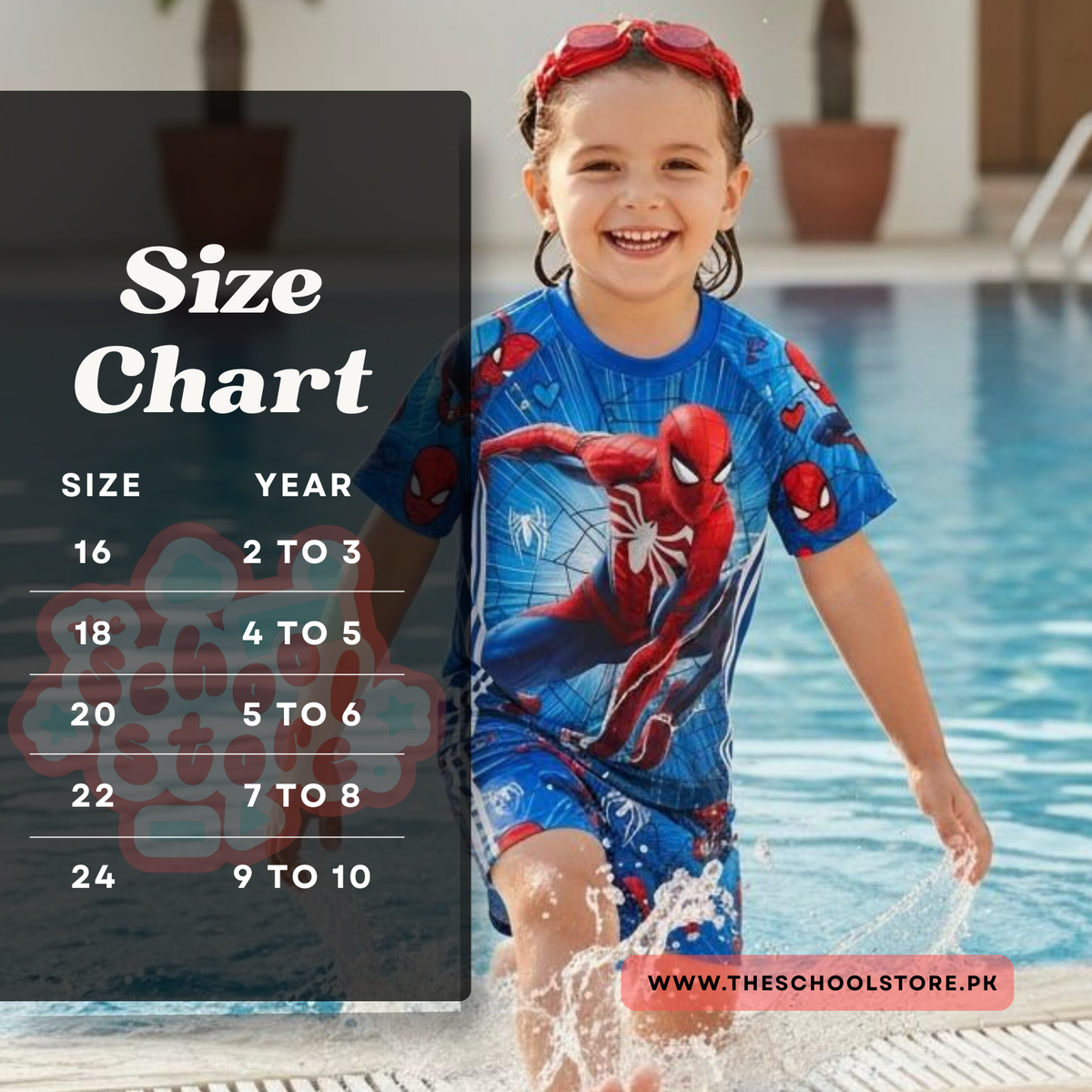 Spiderman 2 Piece Swimming Costume