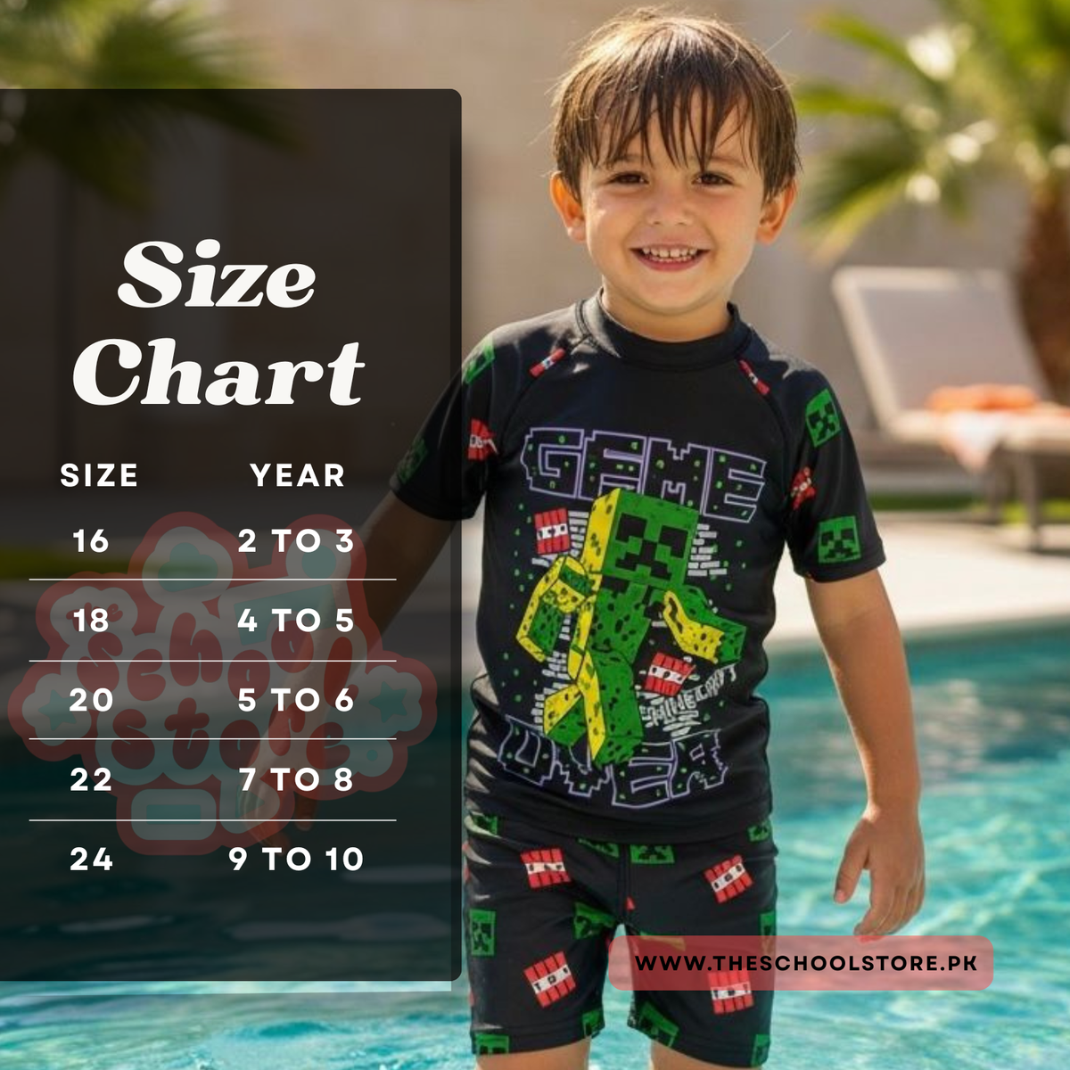 Minecraft 2 piece Swimming Costume