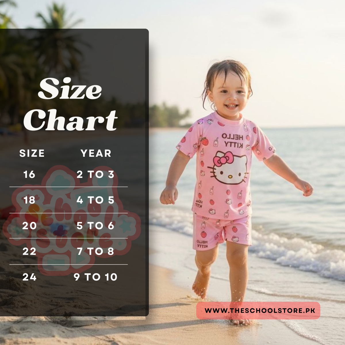 Hello Kitty 2 piece Swimming Costume