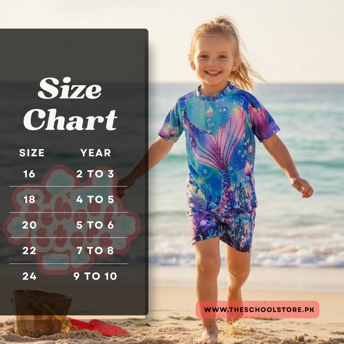 Mermaid 2 piece Swimming Costume