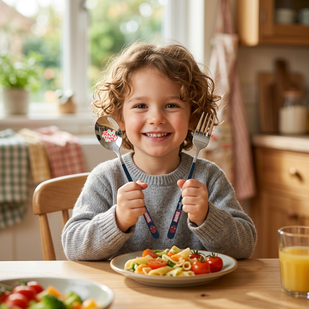 Original Spiderman Stainless Metal Cutlery