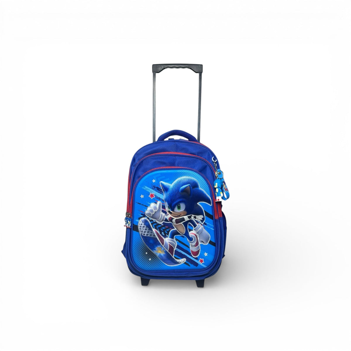 18 Inch 3D Sonic Trolley Bag For Grade 4 Till 8 Boys  ( With Keychain )