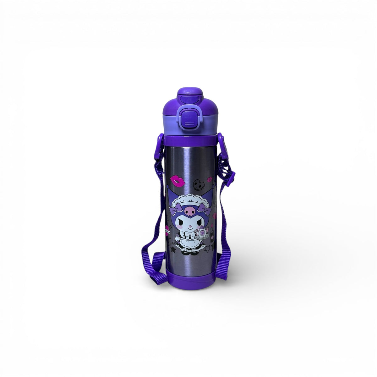 Kuromi Dual Sipper Stainless Steel Water Bottle 500ML