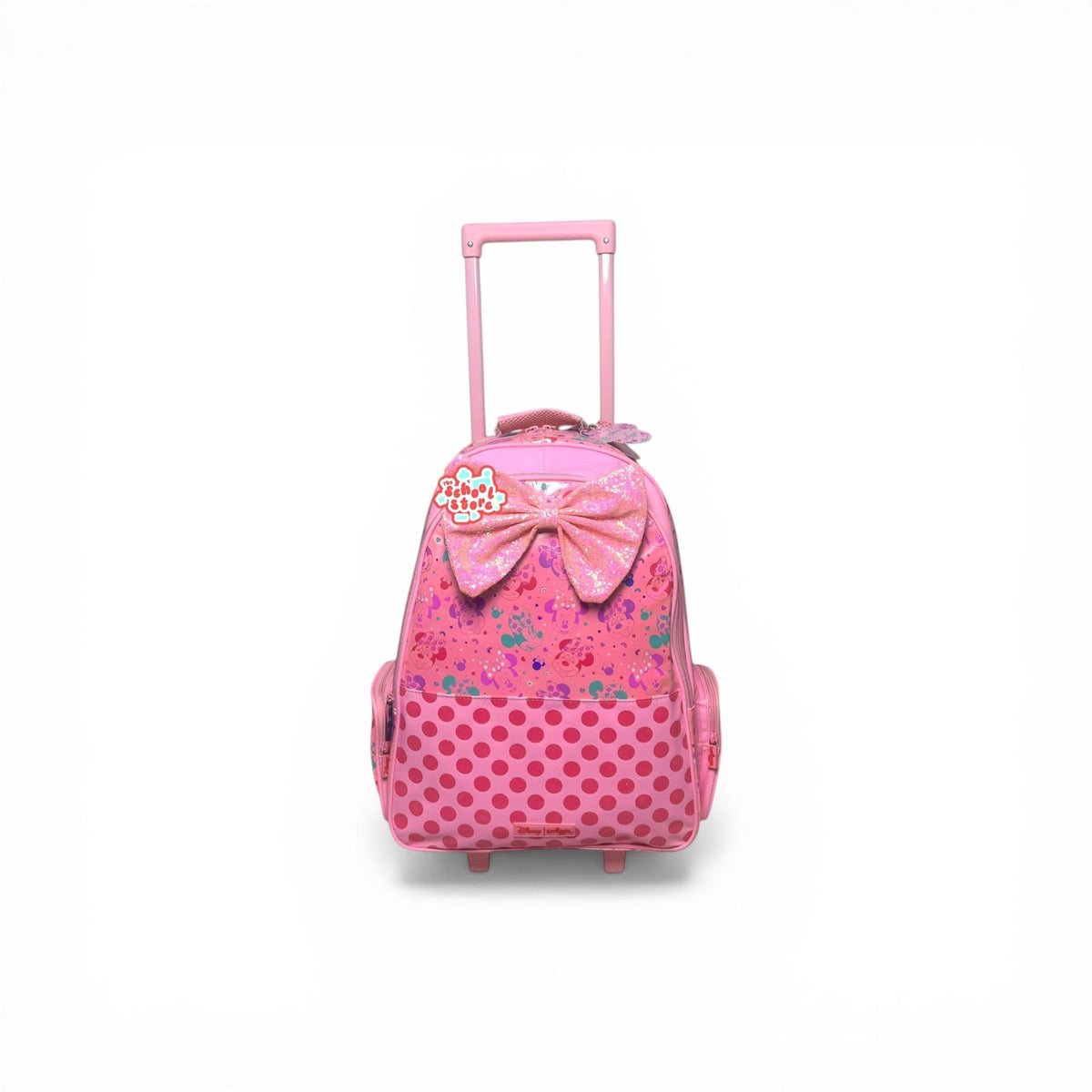 Original 20 Inch Minnie Mouse Trolley School Bag for Grade 1 Till Grade 5 Girls