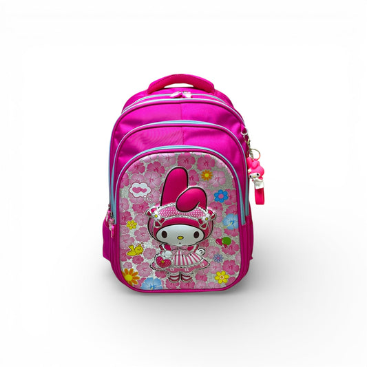18 Inch 3D Melody School Bag For Grade 4 Till 8 Girls ( With Keychain )