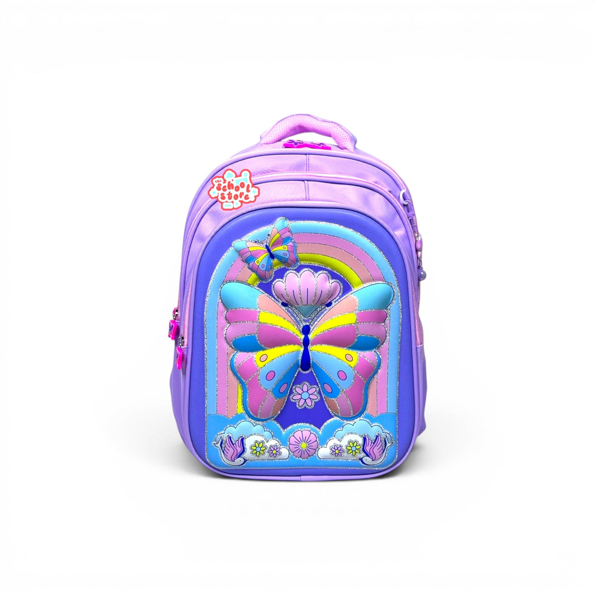18 Inch 3D Butterfly School Bag For Grade 4 Till 7 Girls ( With Keychain ) 2618