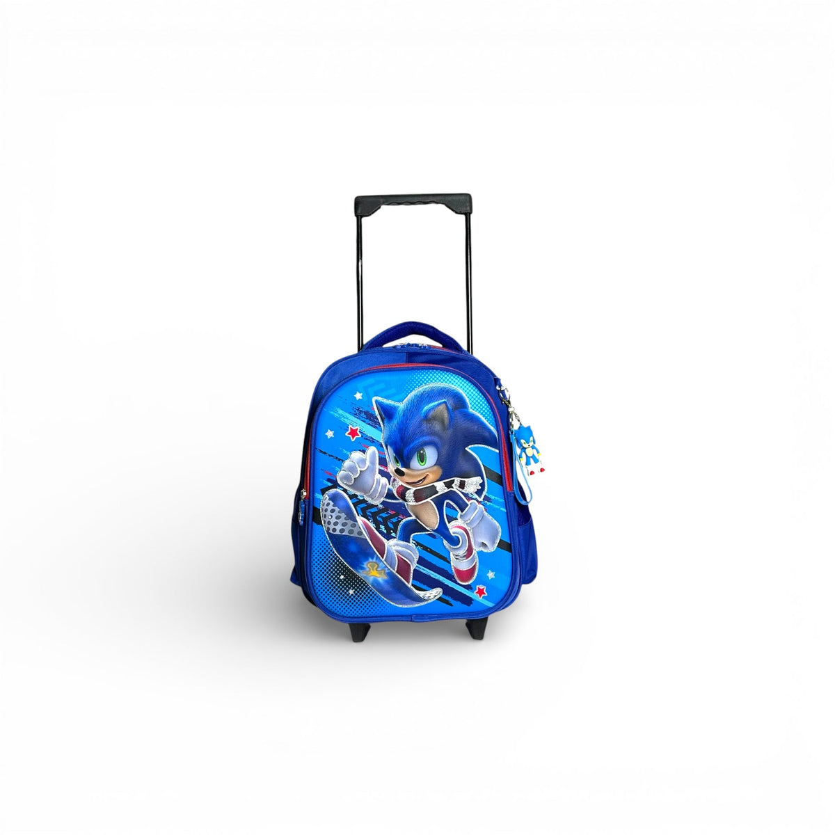 14 Inch 3D Sonic Trolley Bag For Nursery Till KG Boys ( With Keychain )