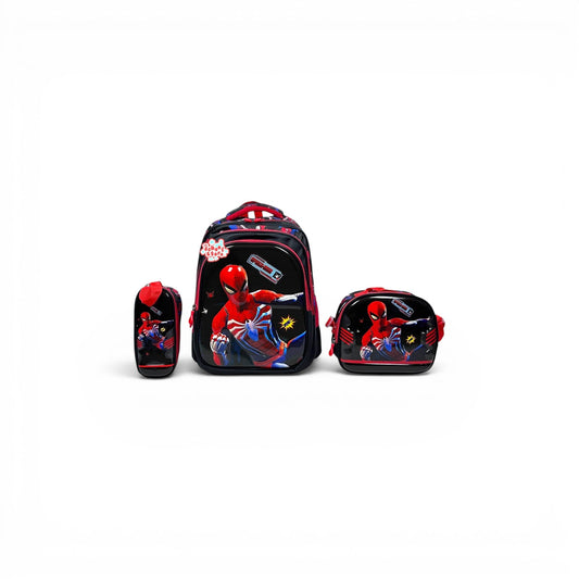 16 Inch 3D Spiderman 3 PCS School Bag For Class 1 Till 3 Boys 2368