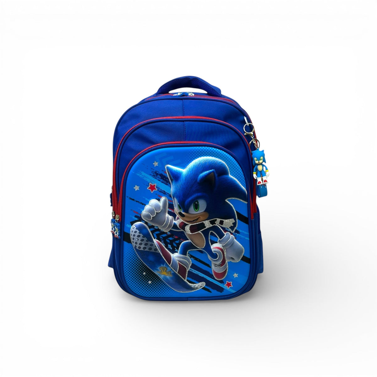 18 Inch 3D Sonic School Bag For Grade 4 Till 8 Boys ( With Keychain )