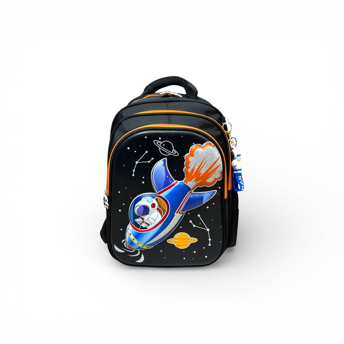 16 Inch 3D Space Astronaut School Bag For Grade 1 Till 3 Boys ( With Keychain )