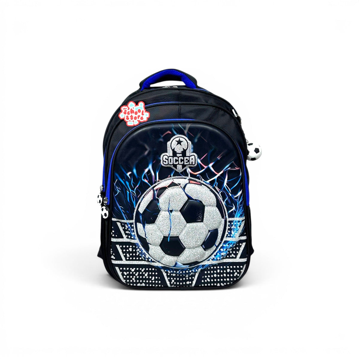 18 Inch 3D Football School Bag For Grade 4 Till 7 Boys ( With Keychain ) 2618