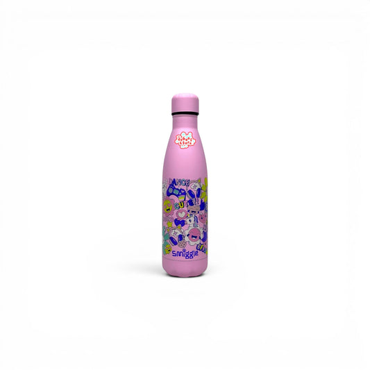 Premium Pink Floral Stainless Metal Water Bottle 500ML