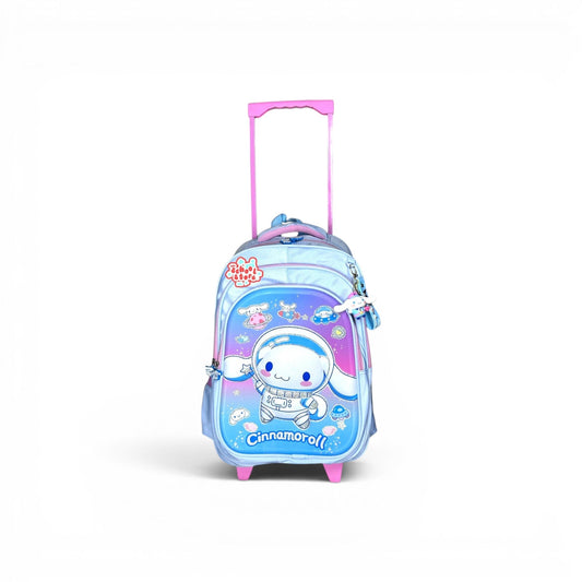 18 Inch 3D Cinnamoroll Trolley Bag For Grade 4 Till 8 Girls ( With Keychain ) T-2618