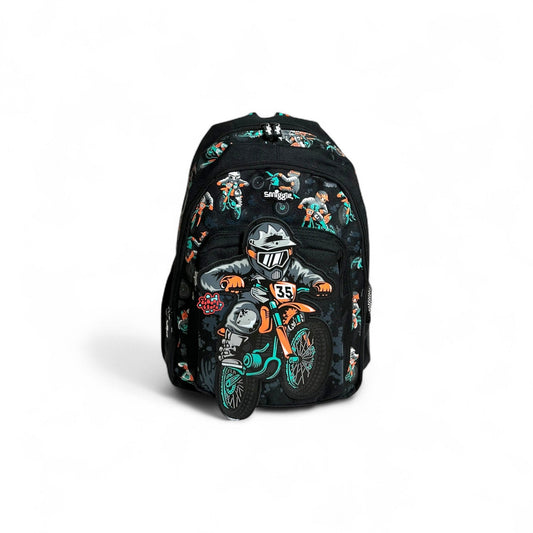 Original 14 Inch Motorcycle School Bag for Nursery till KG Boys with Surprise Gift