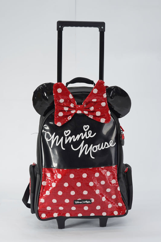 Original Minnie 20 Inch Mouse Trolley School Bag Original for Grade 1 Till Grade 5 Girls